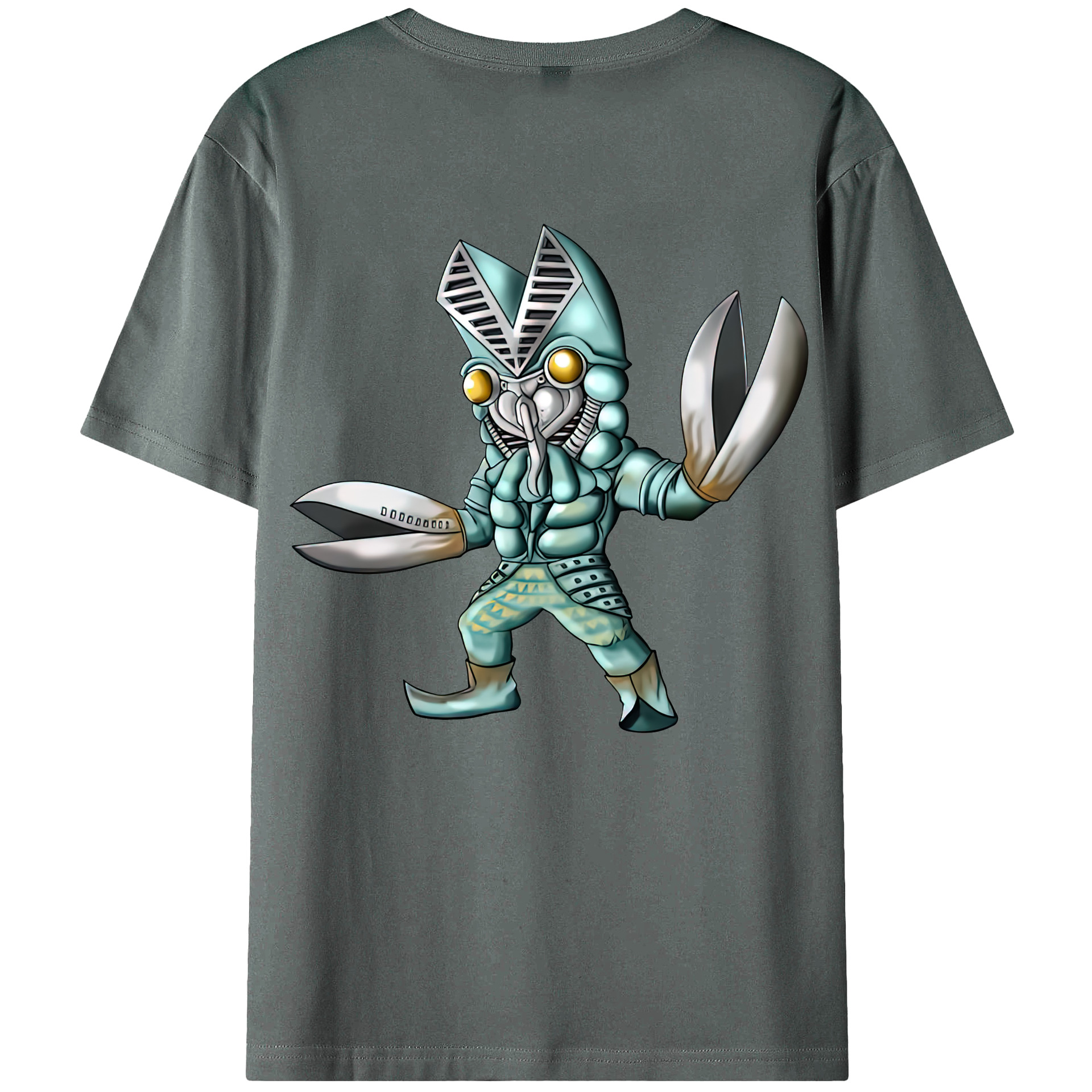（画像用） ウルトラマン Ultraman 綿100％ メンズ半袖Tシャツ（バックプリント） 通気性